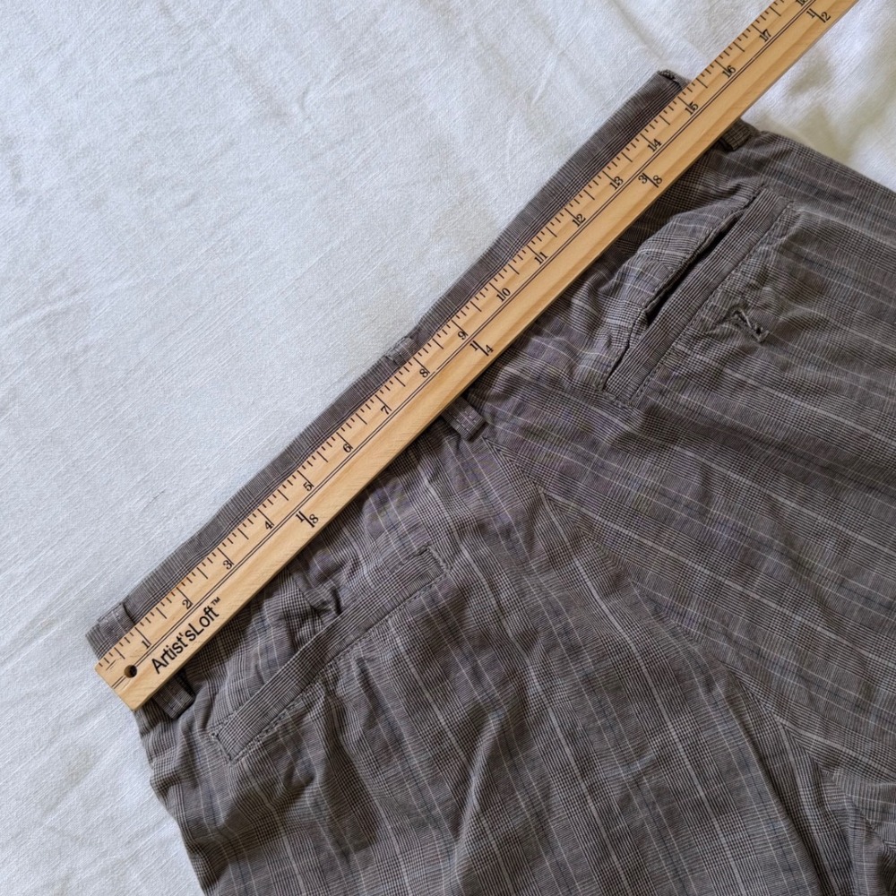 Bundle Lot 2 Banana Republic 32x32 Brown Plaid Cotton Chino Trousers Pants - Picture 5 of 16